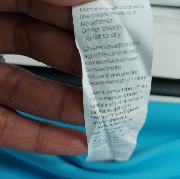 Fabletics Blue Seamless 7/8 Leggings High-Waisted - Picture 7 of 10